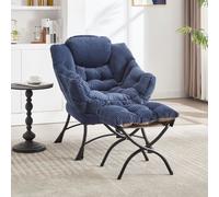 Sillón reclinable con otomana, reposabrazos, bolsillo lateral, reposapiés, sillón de lectura, diseño que ahorra espacio
