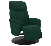 vidaXL Sillón reclinable con reposapiés terciopelo verde oscuro