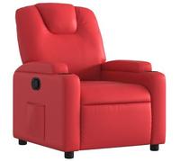 Sillón Reclinable De Cuero Sintético Rojo Vidaxl