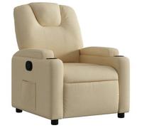 vidaXL Sillón reclinable de tela color crema