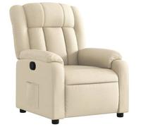 Sillón Reclinable De Tela Color Crema Vidaxl