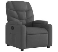 Sillón Reclinable De Tela Gris Oscuro Vidaxl