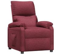 Sillón Reclinable De Tela Rojo Tinto Vidaxl