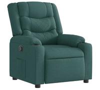 Sillón Reclinable De Tela Verde Oscuro Vidaxl