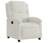 vidaXL Sillón reclinable Relax - Respaldo y reposabrazos, Terciopelo blanco crema