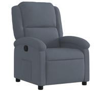 Sillón Reclinable De Terciopelo Gris Oscuro Vidaxl