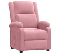 Sillón Reclinable De Terciopelo Rosa Vidaxl