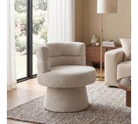 Sillón reclinable Duhome, moderno, tapizado en chenilla, giratorio 360°, ideal para salones, dormitorios o salas de estar, color beige