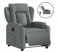 vidaXL Sillón reclinable eléctrico de tela gris oscuro
