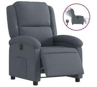 vidaXL Sillón reclinable eléctrico de terciopelo gris oscuro