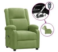 Sillón Reclinable Eléctrico De Terciopelo Verde Claro Vidaxl
