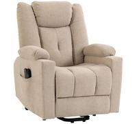 Sillón reclinable eléctrico HOMCOM con función de elevación, masaje, calefacción lumbar y reposapiés