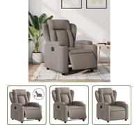 Sillón reclinable eléctrico "The Living Store", color taupe, tapizado en tela