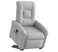 vidaXL Sillón reclinable elevable de tela gris nube