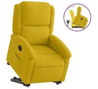 vidaXL Sillón reclinable elevable terciopelo amarillo