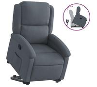 vidaXL Sillón reclinable elevable terciopelo gris claro
