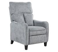Sillón Reclinable Gris Reposapiés Extraíble Estilo Vintage Respaldo Alto Royston