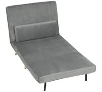 Sillón reclinable HOMCOM con función de cama, respaldo ajustable, color gris oscuro