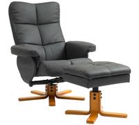 Sillón reclinable HOMCOM con reposapiés, espacio de almacenamiento, sillón de televisión con función de reclinación