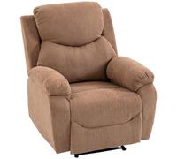 Sillón reclinable HOMCOM, ideal para televisión, con función de reclinación y apariencia de lino