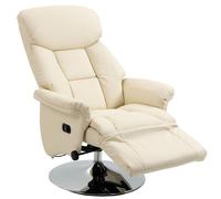 Sillón reclinable HOMCOM, sillón de televisión con respaldo ajustable manualmente y reposapiés