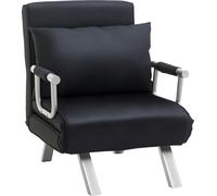 Sillón reclinable HOMCOM, sofá cama 2 en 1 con respaldo ajustable