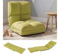Sillón reclinable HWC-N45, sofá cama, sillón funcional con función de reclinación, estructura de acero, tapizado en terciopelo, color verde