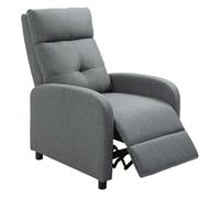 Sillón reclinable manual sofá individual con reclinación hasta 155º carga 150 kg gris