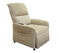 Sillón reclinable modelo thai estilo contemporáneo en color beige con 2 motores y mando control 82x102x84 cm