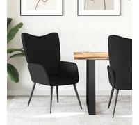 Sillón reclinable negro, tapizado en tela, marca vidaXL