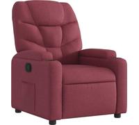 Sillón reclinable Relax, color burdeos, tapizado en tela
