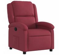 Sillón reclinable Relax, color burdeos, tapizado en tela