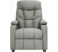 Sillón reclinable Relax, color gris claro, tapizado en tela