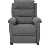 Sillón reclinable Relax, color gris claro, tapizado en tela