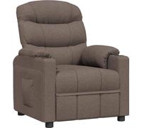 Sillón reclinable Relax, color taupe, tapizado en tela