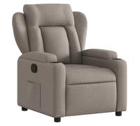 Sillón reclinable Relax, color taupe, tapizado en tela