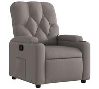 Sillón reclinable Relax, color taupe, tapizado en tela