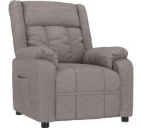 Sillón reclinable Relax, color taupe, tapizado en tela