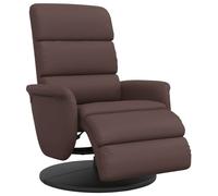 Sillón reclinable Relax de vidaXL, color marrón, tapizado en cuero sintético