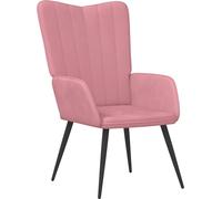 Sillón reclinable rosa de terciopelo, marca vidaXL