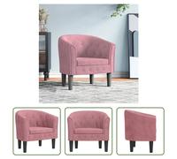 Sillón reclinable "The Living Store" en terciopelo rosa