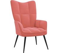 Sillón reclinable "The Living Store" en terciopelo rosa