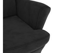 Sillón Reina respaldo alto con reposabrazos 100x74x84 cm Black