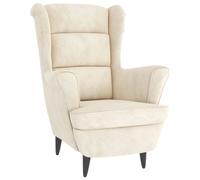 Sillón Reina respaldo alto con reposabrazos 100x74x84 cm Cream