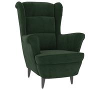 Sillón Reina respaldo alto con reposabrazos 100x74x84 cm Dark green
