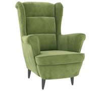 Sillón Reina respaldo alto con reposabrazos 100x74x84 cm Light green