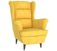 Sillón Reina respaldo alto con reposabrazos 100x74x84 cm Yellow