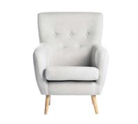 Sillón relax de estilo nórdico. Patas de madera haya y tapizado antimanchas color beige, gris claro o vende menta. Ideal para cualquier espacio!!!