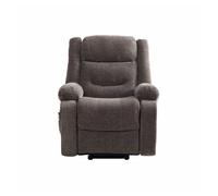 Sillón relax eléctrico - multifunción con ayuda para levantarse, masaje y calor, respaldo y reposapiés eléctricos ajustables, bolsillos laterales - gris