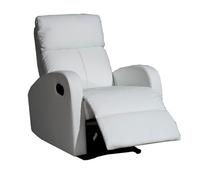 Sillón relax polipiel modelo tavira- blanco